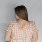 Rosy Gingham Mini Dress