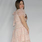 Rosy Gingham Mini Dress